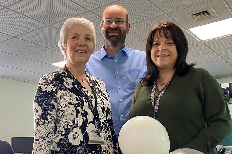 Long serving members of staff at the contact centre