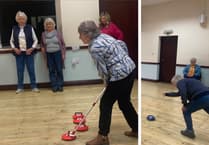 Cosheston Village hall turned into a kurling arena as WI ladies get competitive