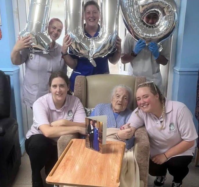 Park House Court nursing home resident Stella Mansell celerbated her 106th birthday on November 20