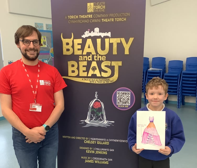 Nine-year-old Ioan, from Tenby, with his winning design