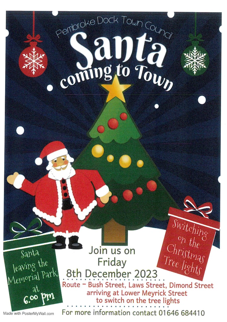 Pembroke Dock Santa poster