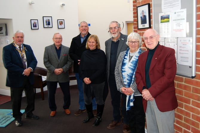 Representatives from participating charities with Pembroke Rotary Club President Gavin Lloyd (left) and Rotarian Bernie Scourfield, event organiser.
