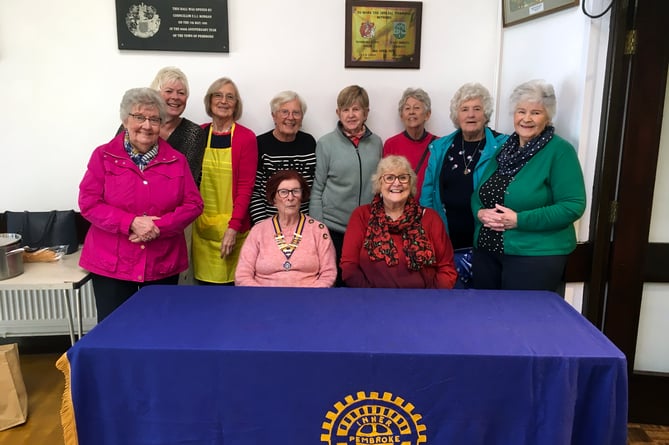 Members of Inner Wheel Club of Pembroke in a buoyant mood after their recent Soup and Pudding Lunch.  As a result donations were made to the Anchorage, Pembrokeshire Siblings Group, Paul Sartori Hospice at Home Foundation and Sandy Bear Children’s Bereavement Charity. They are also supporting an Inner Wheel literacy scheme.
