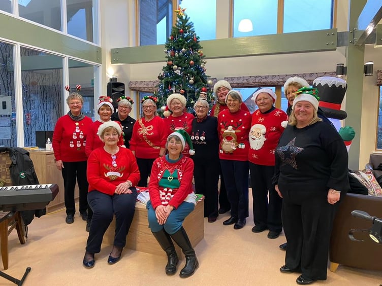 After Neyland Ladies Choir took part in the town Miscellany on December 3, some of the ladies spent the afternoon entertaining the residents of Kensington Court with some favourite Christmas carols. Don’t they look great in their festive jumpers?