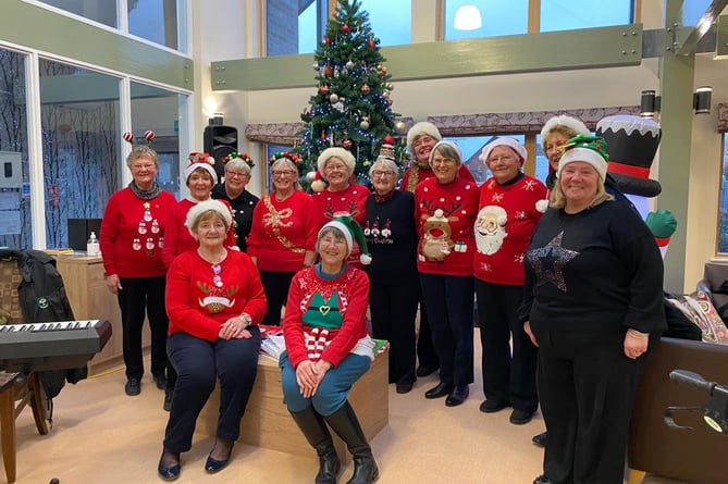 After Neyland Ladies Choir took part in the town Miscellany on December 3, some of the ladies spent the afternoon entertaining the residents of Kensington Court with some favourite Christmas carols. Don’t they look great in their festive jumpers?