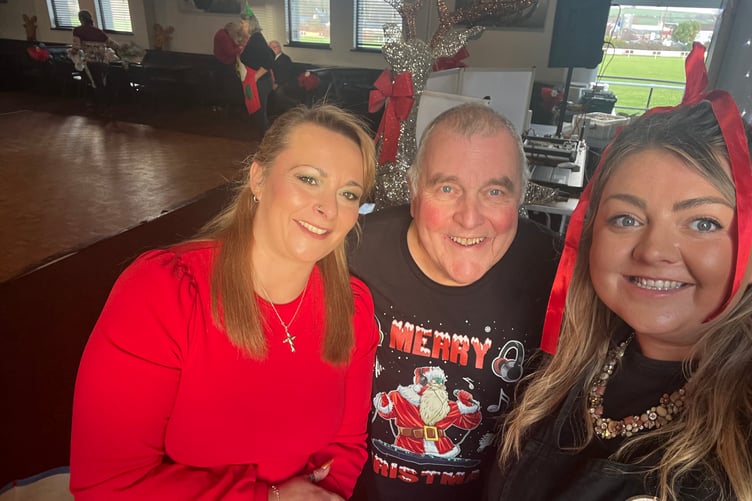 Organisers Anna, Tom and Jodie at last year’s free Christmas Day lunch