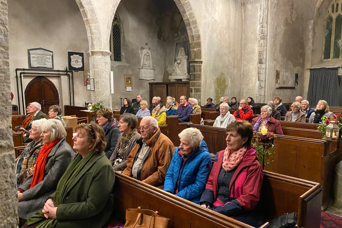 A section of the large audience at the Carew Cheriton Church Quaynotes Carol Concert