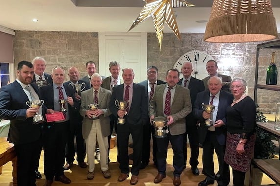Pembroke Farmers Club members receiving their trophies at the Annual AGM and Dinner held at Trefloyne Manor on Monday, December 4 for the On Farm Members 2023 Competition.