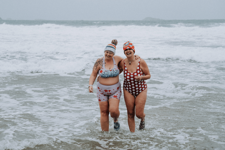 Bluetits New Year Swimming