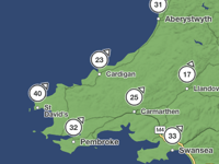 High winds forecast for Pembrokeshire coast as Storm Gerrit hits Wales