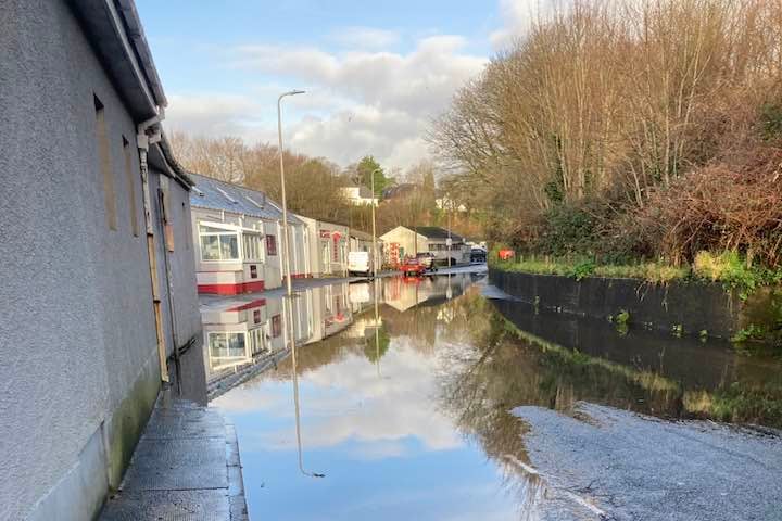 Flooding at Lower Park Road Tenby