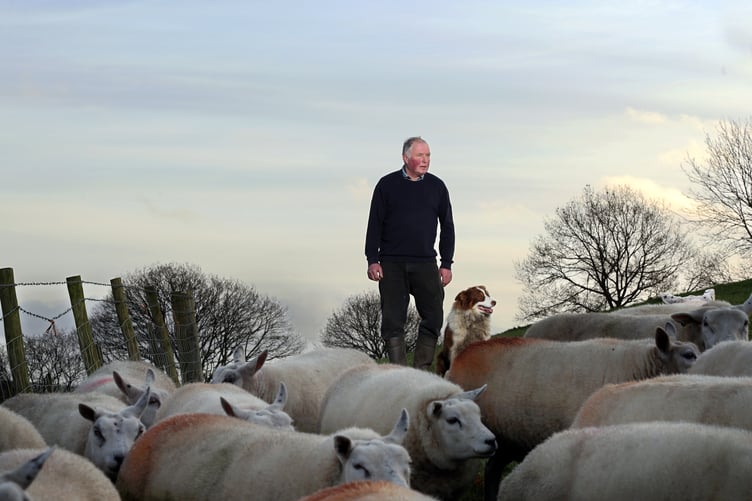 Farmer Arwyn Efans at his Pendre Fawr Farm, Melin Y Wig