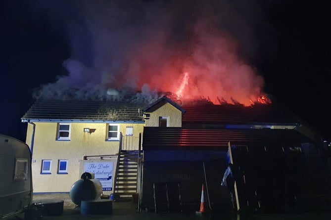 Fire at Duke of Edinburgh pub, Newgale