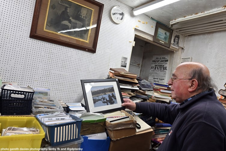 Postcards and past pictures at Cofion, Tenby