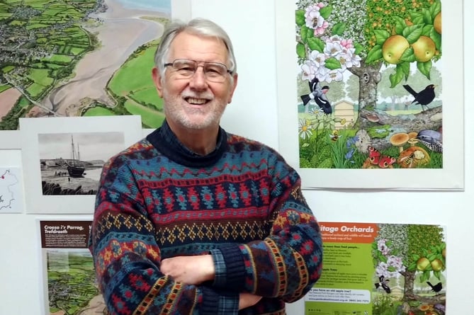 Llangwm-based Graham Brace has produced a variety of illustrations for the Pembrokeshire Coast National Park Authority over the past two decades. Hosted at Oriel y Parc, St Davids until February 25, an exhibition called Art in the Park features large detailed aerial views, supported by smaller drawings of features of interest at each location.