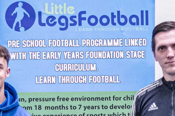 Little Legs Football - coaches Joe and Mark
