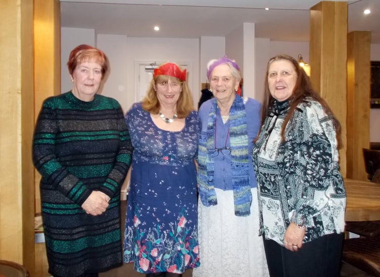 Hundleton WI members Jayne Smith, Pauline Charlett, Margaret Brown and Sheila Evans at the Coach House, Pembroke
