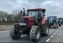 Farmers stage tractor protest on busy dual carriageway