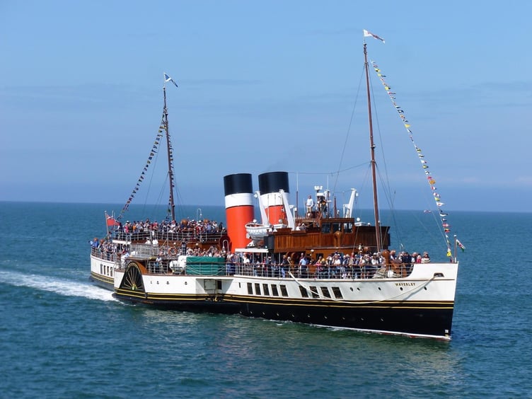Paddle Steamer Waverley is the World's last seagoing paddle steamer