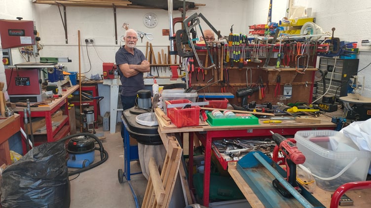 The workshop with lathes at Pembroke Dock Men’s Shed