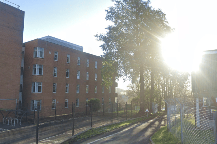 Entrance road to Bethel Chapel, Hill House, Picton Terrace, Carmarthen.
