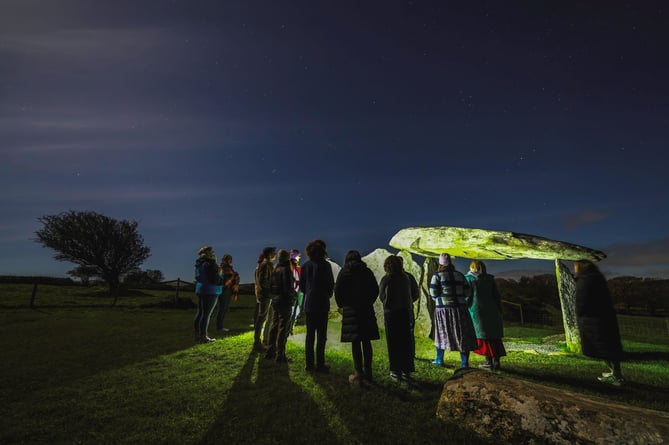 Pentre Ifan Burial Chamber at night