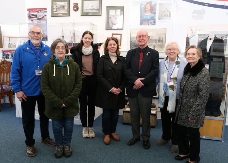 The Bergen visitors are welcomed to Pembroke Dock Heritage Centre.