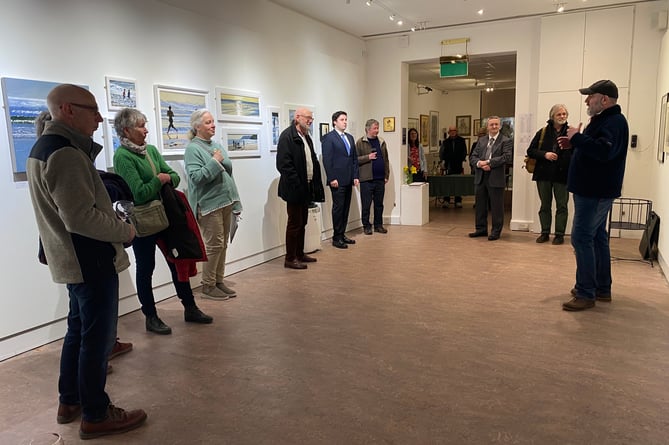 The launch of Dai David's exhibition ’Lust for Light’, currently on show at Tenby Museum & Art Gallery