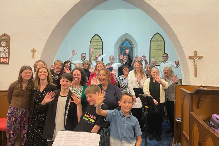 Pictured at Redberth Church, the village choir has recently given its second performance. Redberth Village Choir was set up just before Christmas to get the community together.