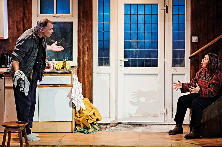 Victoria John and Dafydd Emyr on set of Kill Thy Neighbour