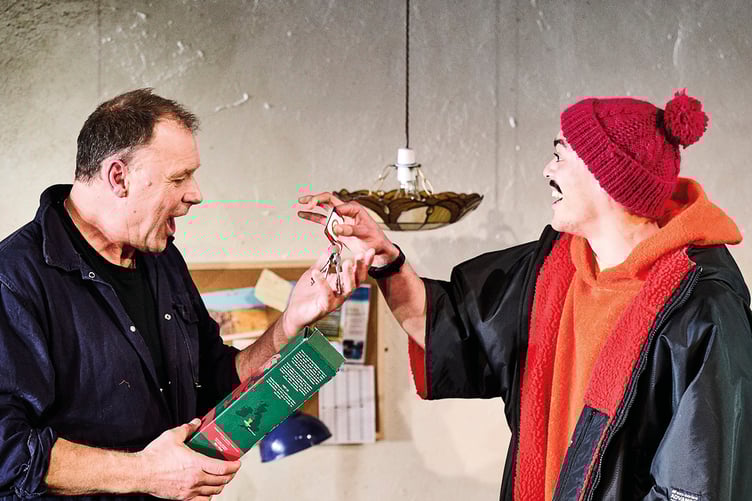 Dafydd Emyr and Gus Gordon on set of Kill Thy Neighbour