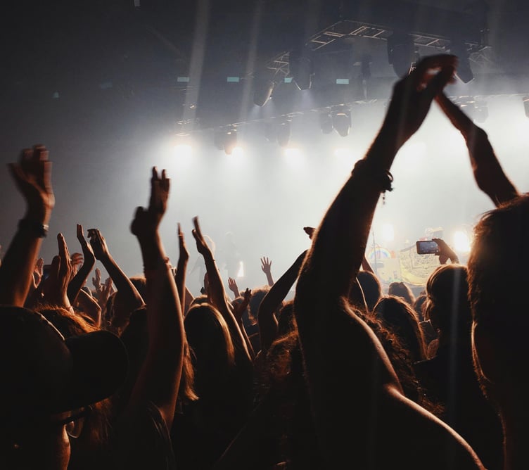 Music festival stock image