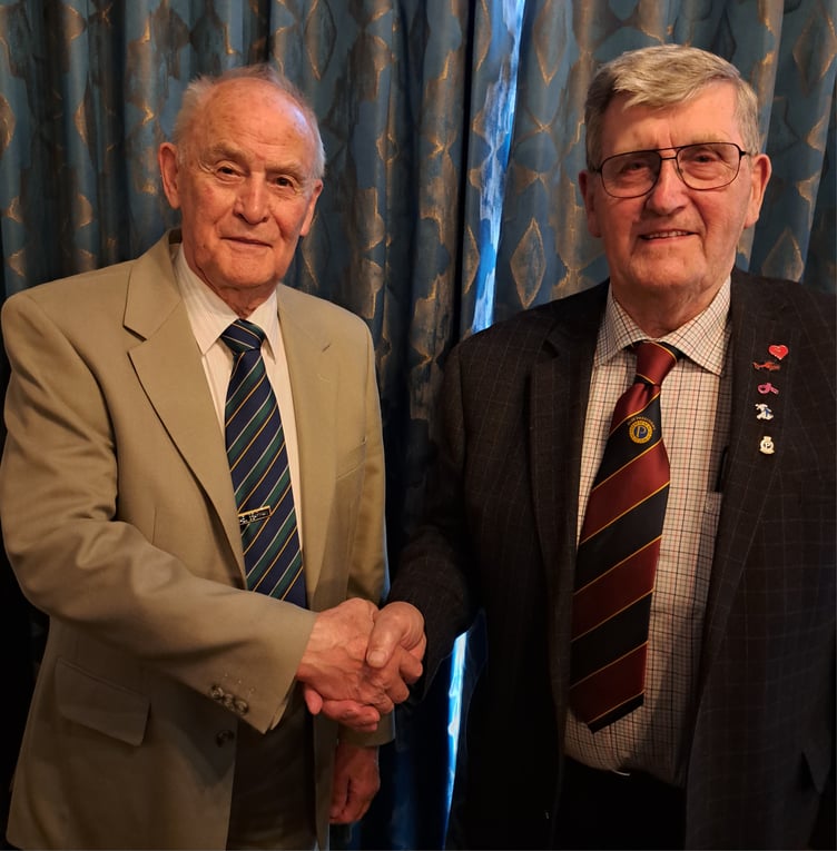 Mike Bearman with Past President Rhys Watkins