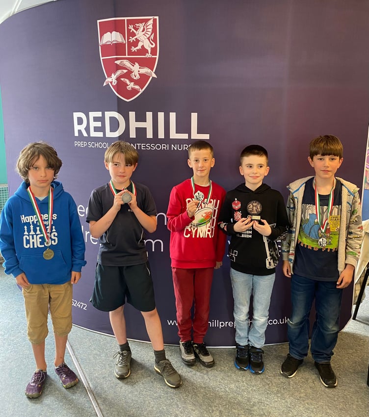 Redhill Junior Chess Tournament medal winners