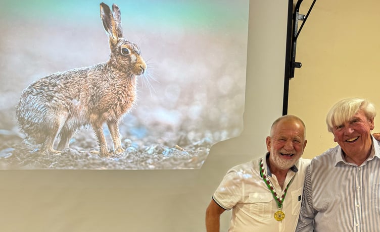 Tenby Camera Club Chairman with Photographer of the Year Dave Bolton
