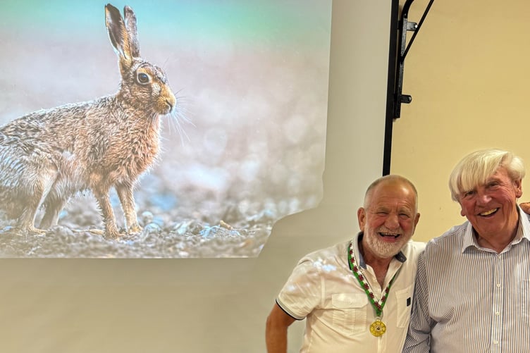 Tenby Camera Club Chairman with Photographer of the Year Dave Bolton