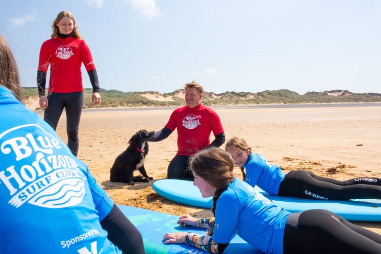 Ariel with Blue Horizons surf club