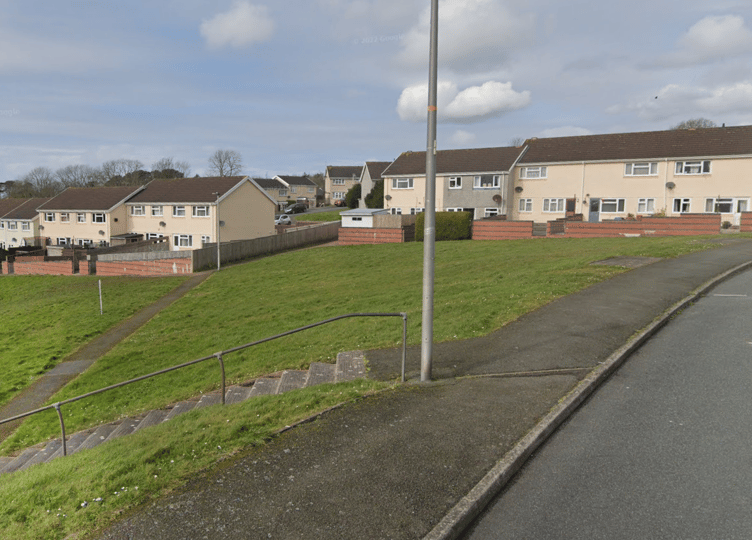 Grass opposite junction between Clare Walk and Devon Drive