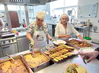 Gloria and Liz serve up shared lunch at VC Gallery Pembroke Dock