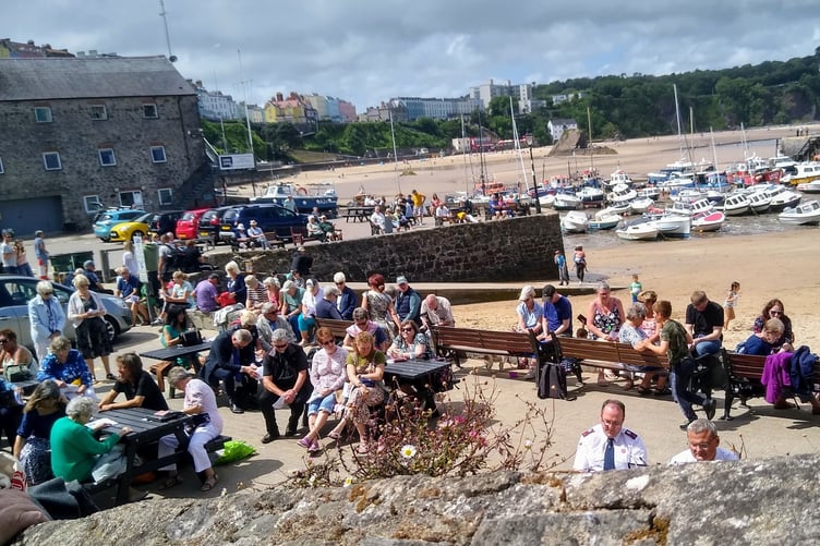 A previous Sea Sunday service in Tenby