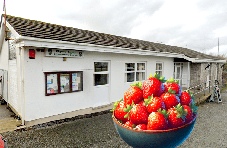 Kilgetty, Begelly Community Centre (with bowl of strawberries)