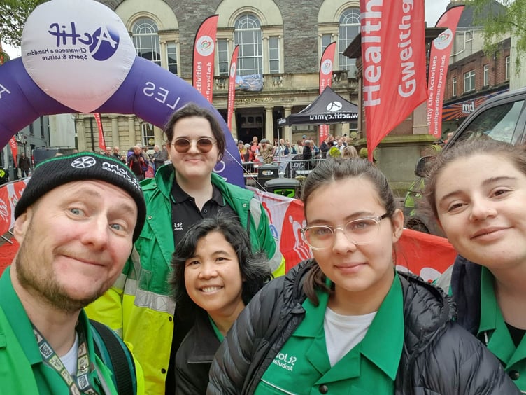 Some of the friendly volunteering team who will be running the Summer Holiday Breakfast Club at St John Ambulance’s Divisional building in Carmarthen.