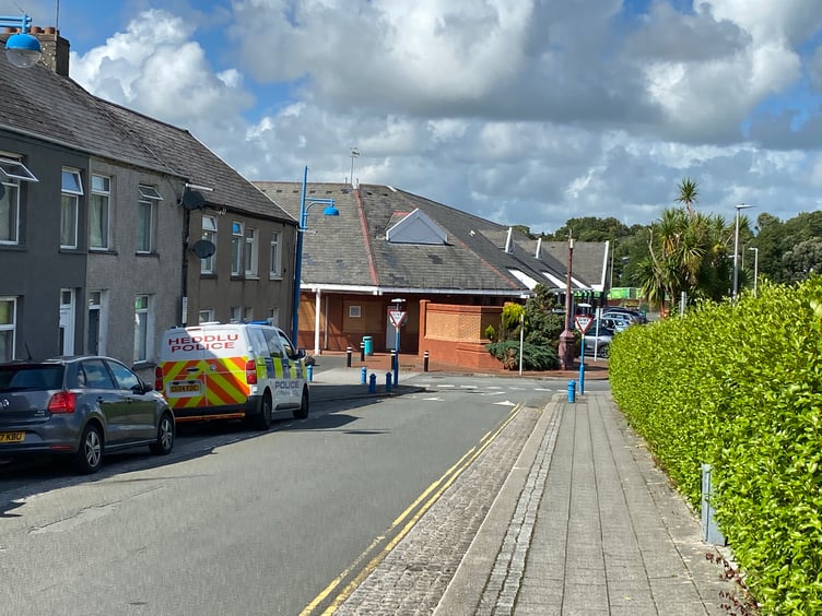 Police in Gordon Street, Pembroke Dock