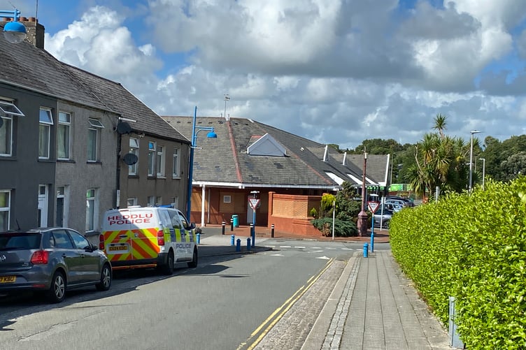 Police in Gordon Street, Pembroke Dock