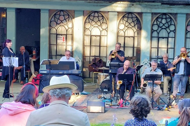 The Keith Marshall Little Big Band at Narberth Jazz Garden Party, Lampeter House