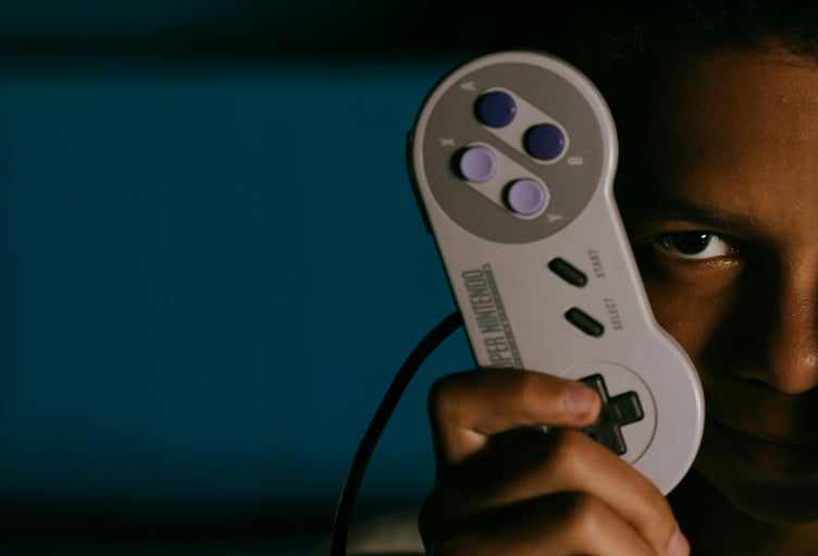 Super Nintendo Entertainment System controller - retro games