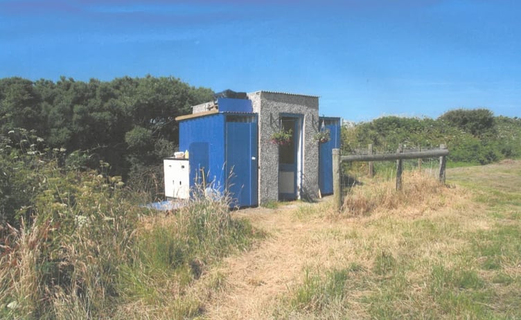 Submitted photograph dating the toilet/shower block. Photo: Harries Planning Design Management application to Pembrokeshire County Council.
