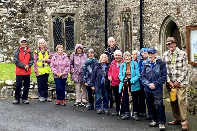 Steadies pictured outside Begelly Church