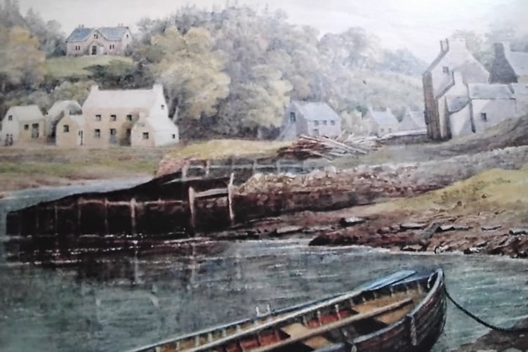 Cresswell Quay painting