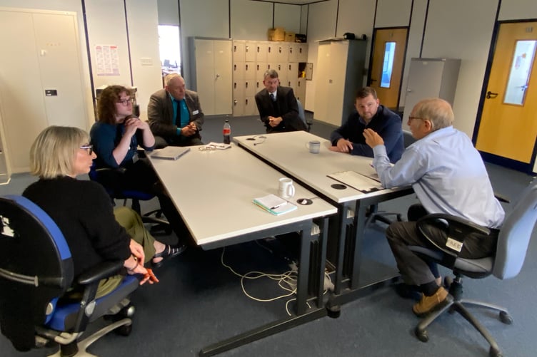 Senedd Member Samuel Kurtz meeting with Pembroke Dock Job Centre Plus staff